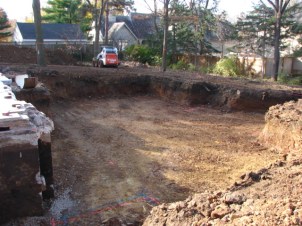 Modern house post-demolition