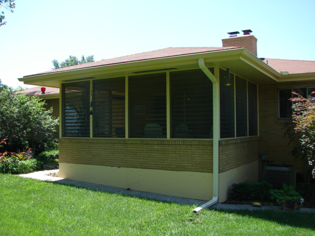 Backyard screened porch