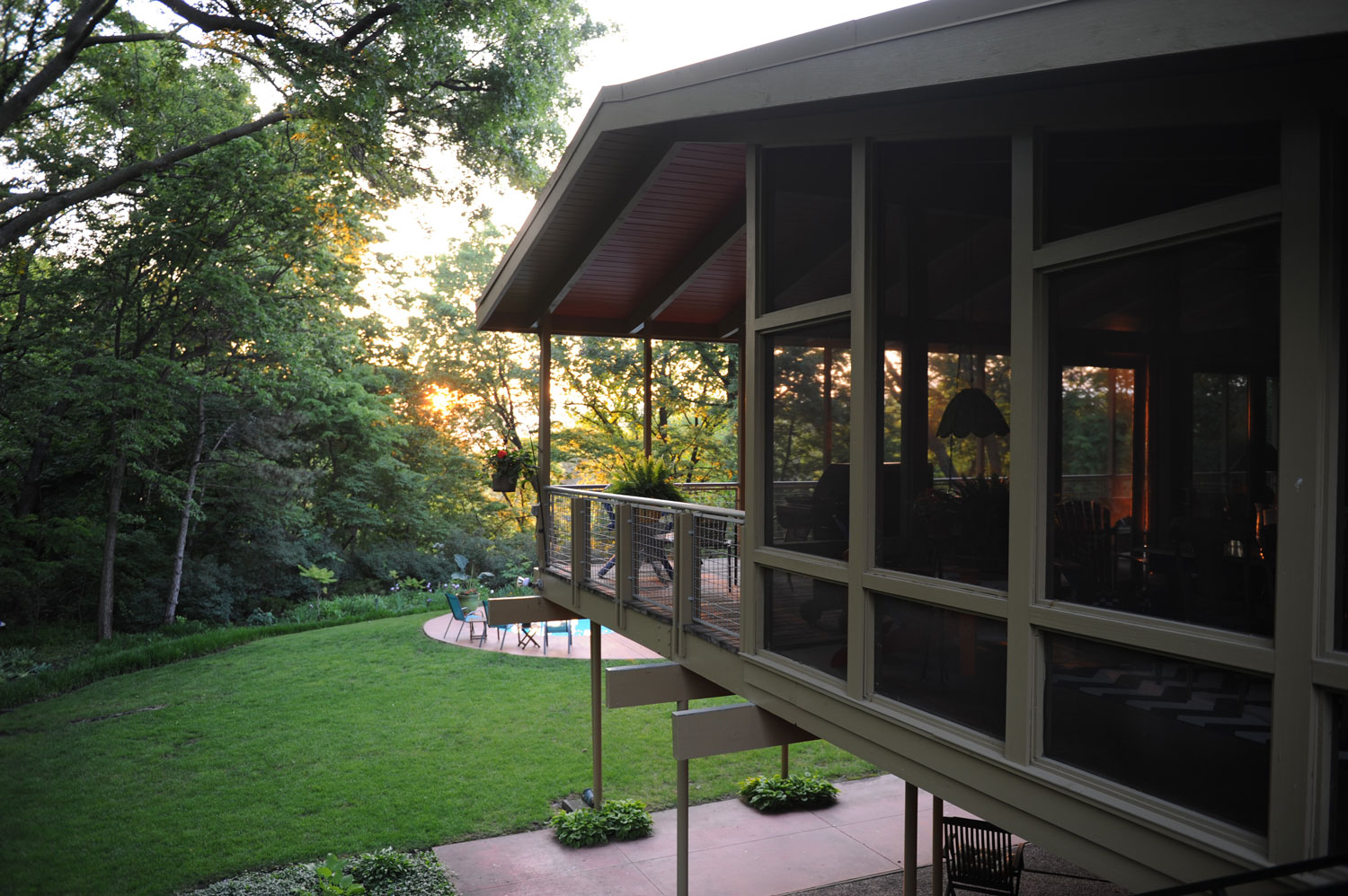 North facade at sunrise