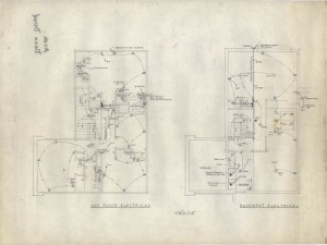 Second floor & basement electrical plans