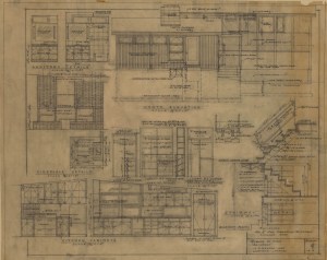 North elevation & various details