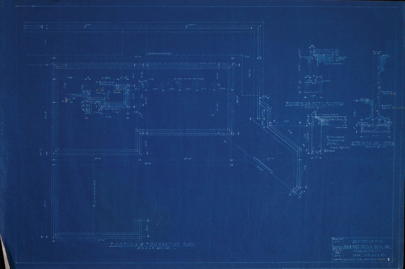 Footing & foundation plan