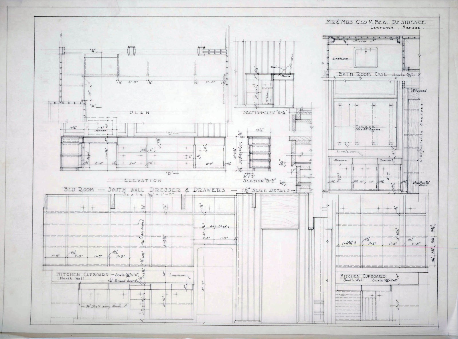 Kitchen & bedroom dresser details