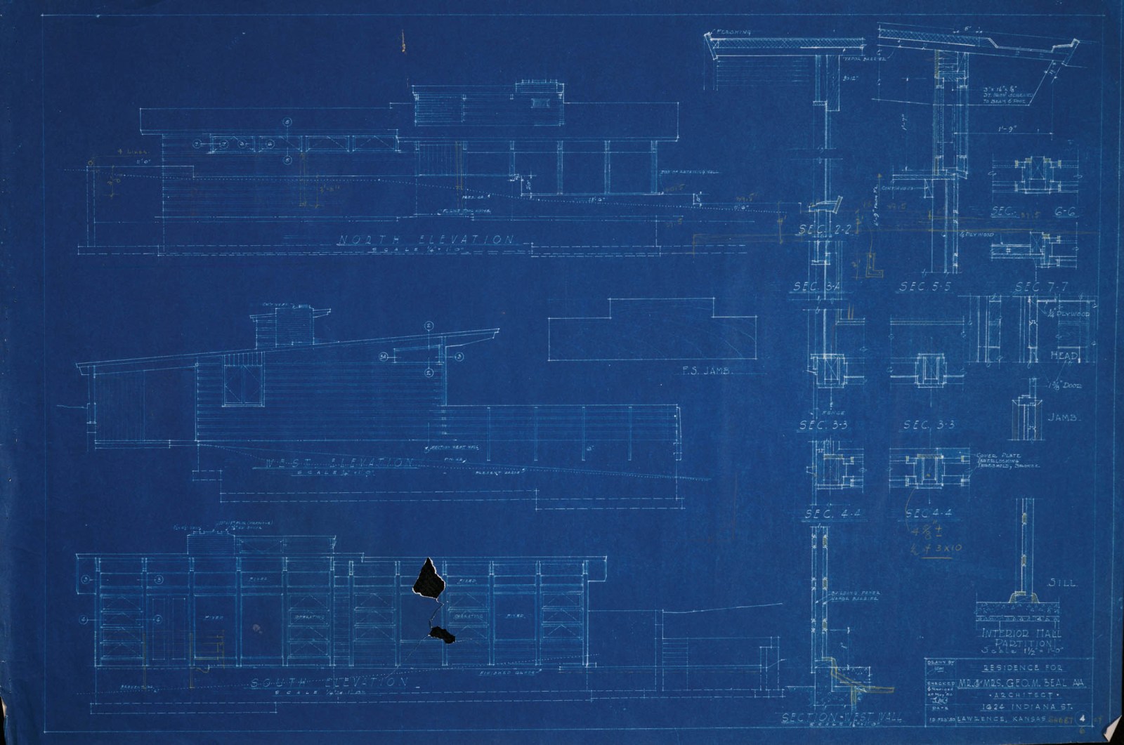 North-west-south elevations