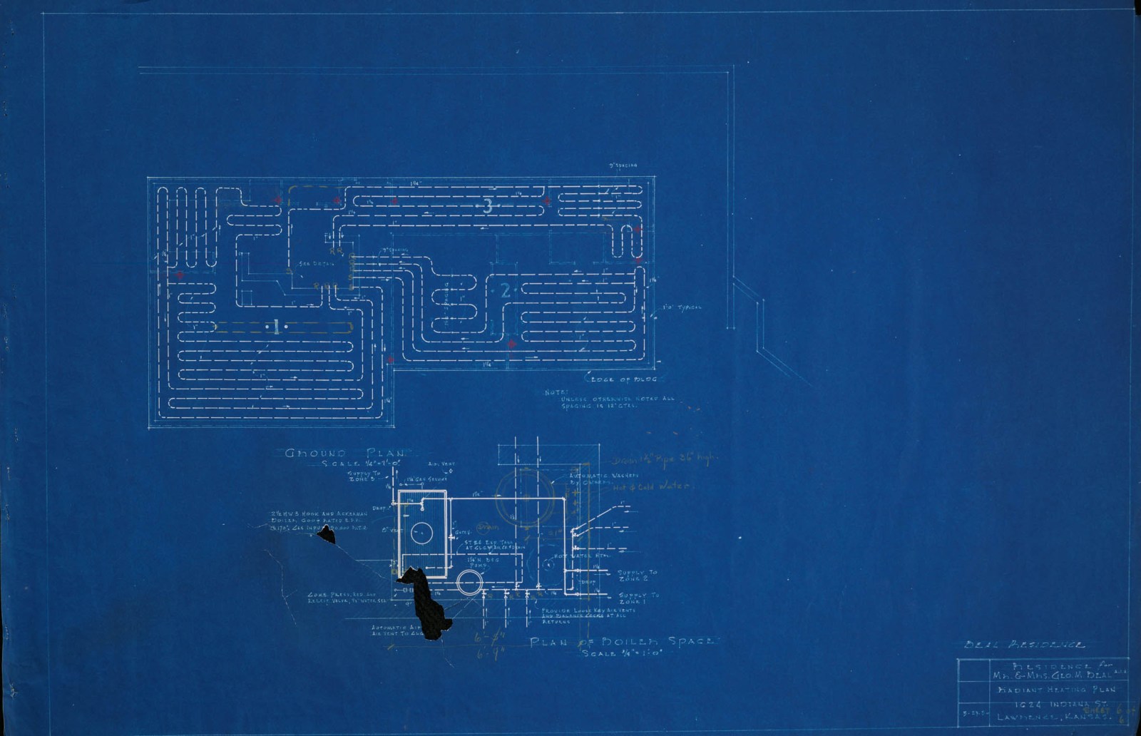 Radiant heating plan