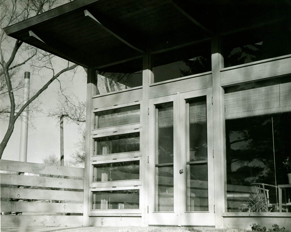 Exterior door leading to patio