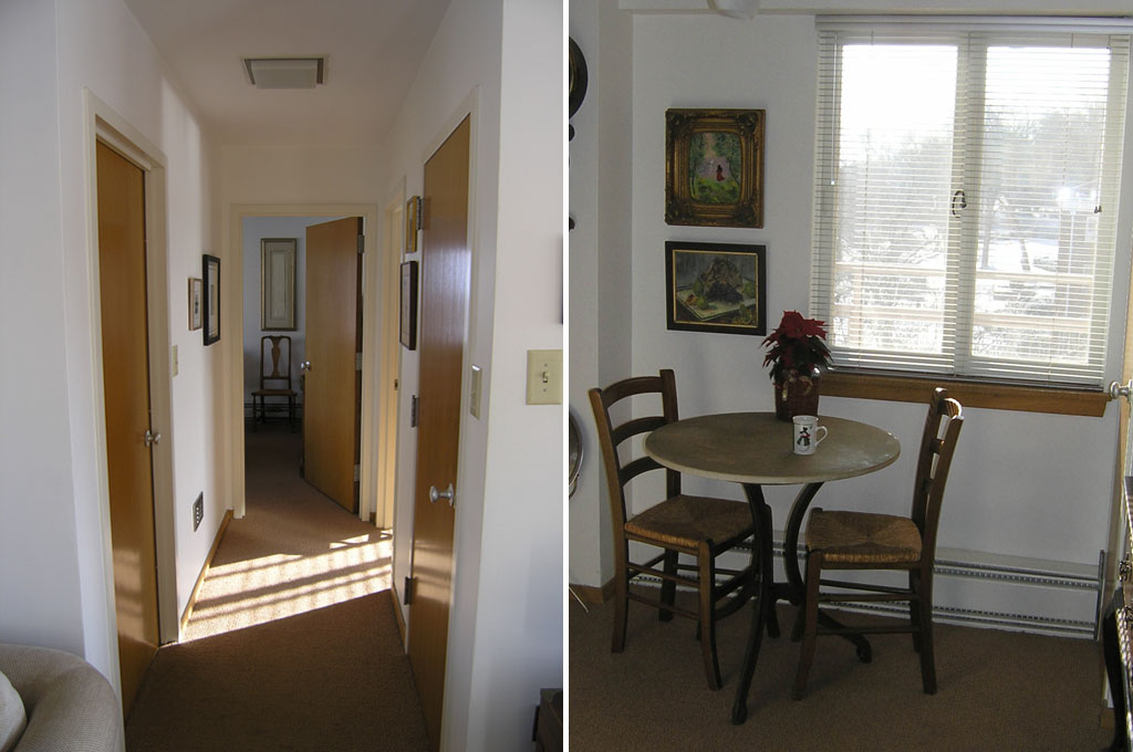 Sprague Apartments hall and dining nook