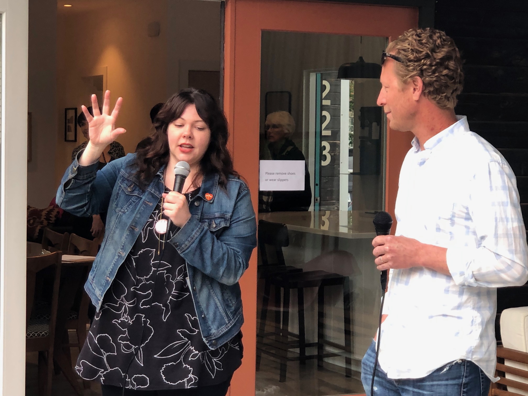 Becky Harpstrite talks to the Lawrence Modern group about the design ideas behind her home