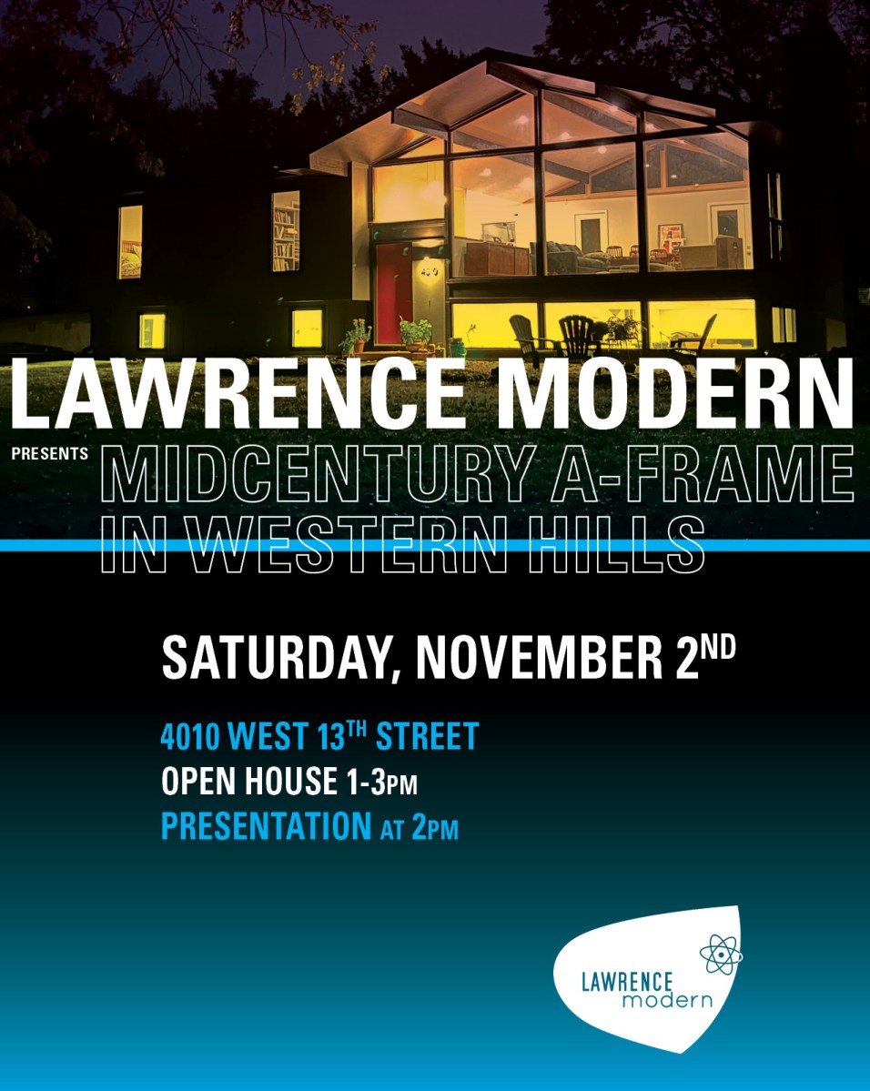 Lawrence Modern flyer: Midcentury A-Frame in West Hills, Saturday, November 2nd